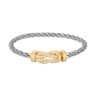 [Aethel jewelry]CHANCE LARGE 8 FIGURE BUCKLE FULLDIAMOND BRACELET GOLD