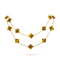 [Aethel jewelry]CLOVER 20 MOTIFS TIGER EYE ROSE GOLD