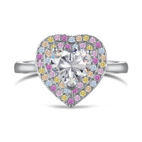 [Aethel jewelry]Delicate Ebullient Heart Shape Wedding Ring