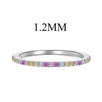 [Aethel jewelry]Ornate Colorful Round Cut Tennis Ring