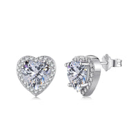 [Aethel jewelry]Sparkling Heart Shape Lover Earrings