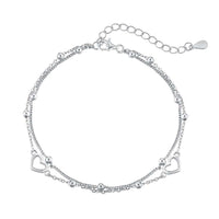 [Aethel jewelry]Dainty Double Layer Love Heart Bracelet