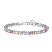 [Aethel jewelry]Ornate Sparkling Multi Cut Party Bracelet