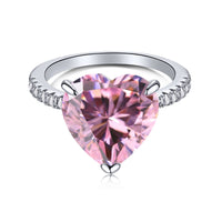 [Aethel jewelry]6.0 Carat Luxurious Sparkling Romantic Heart Cut Lover Ring