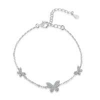 [Aethel jewelry]Delicate Butterfly Pendant Bracelet