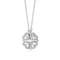 [Aethel jewelry]Ornate Heart Cut Flower Shape Necklace