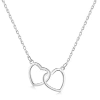 [Aethel jewelry]Sterling Silver Love Double Ring Necklace
