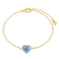[Aethel jewelry]Sparkling Romantic Heart Shape Lover Bracelet