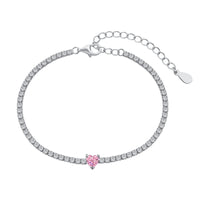 [Aethel jewelry]0.5 Carat Elegant Romantic Heart Shape Lover Bracelet