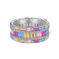[Aethel jewelry]Dazzling Colorful Radiant Cut Party Ring
