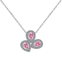 [Aethel jewelry]Elegant Flower Shape Pear Cut Necklace