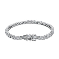 [Aethel jewelry]Luxurious Ornate Round Cut Tennis Bracelet