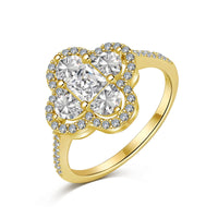 [Aethel jewelry]Luxurious Eternity Flower Shape Banquet Ring