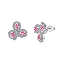 [Aethel jewelry]Ornate Flower Shape Pear Cut Lover Earrings