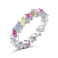 [Aethel jewelry]Dazzling Polychromatic Multi cut Daily Ring