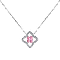 [Aethel jewelry]Exquisite Flower Shape Princess Cut Necklace