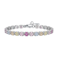 [Aethel jewelry]Delicate Colorful Emerald Cut Daily Bracelet