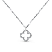 [Aethel jewelry]Four-Leaf Clover Hollow Design Exquisite Necklace