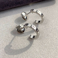 [Aethel jewelry]LOVE EARRINGS 2.65MM SILVER