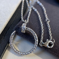 [Aethel jewelry]JUSTE NECKLACE SILVER DIAMONDS