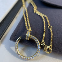 [Aethel jewelry]JUSTE NECKLACE GOLD DIAMONDS