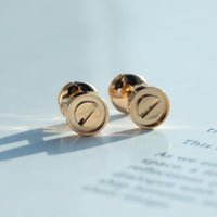 [Aethel jewelry]LOVE EARRINGS PINK GOLD 10MM