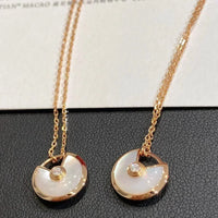 [Aethel jewelry]AMULETTE ROSE GOLD MOP NECKLACE