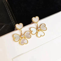 [Aethel jewelry]CLOVER SWEET WHITE MOP EARRINGS