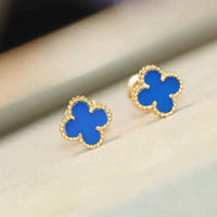 [Aethel jewelry]CLOVER MINI 9.5MM TURQUOISE EARRINGS