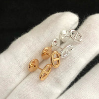 [Aethel jewelry]CHAINE SMALL EARRINGS GOLD AND SILVER
