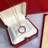 [Aethel jewelry]JUSTE NECKLACE GOLD RED DIAMONDS