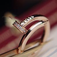 [Aethel jewelry]JUSTE RING 2.65MM PINK GOLD DIAMOND