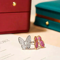 [Aethel jewelry]TWIN BUTTERFLY DIAMOND RING