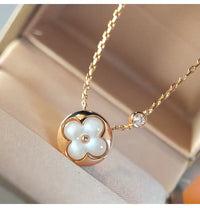 [Aethel jewelry]SUN MOP GOLD 1 DIAMOND NECKLACE