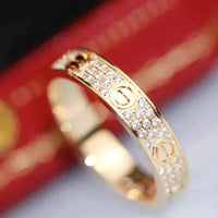 [Aethel jewelry]LOVE RING 3.6MM DIAMOND PAVED
