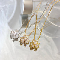 [Aethel jewelry]FLOWER DIAMOND NECKLACE