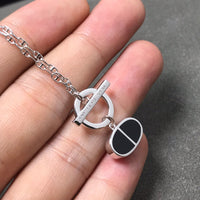 [Aethel jewelry]CHAINE VERSO BLACK CERAMIC  NECKLACE