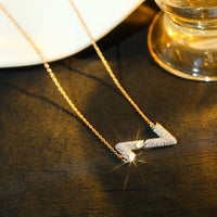 [Aethel jewelry]VOLT SILVER DIAMOND PEDANT NECKLACE