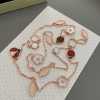 [Aethel jewelry]LUCKY SPRING 15 MOTIFS ROSE GOLD NECKLACE