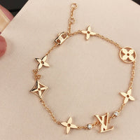 [Aethel jewelry]STAR AND SUN 7 MOTIFS GOLD BRACELET