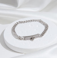 [Aethel jewelry]KELLY CHAIN SILVER DIAMOND BRACELET