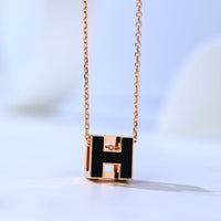 [Aethel jewelry]H CAGE PINK GOLD NECKLACE