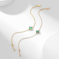 [Aethel jewelry]CLOVER BRACELET MALACHITE 1 MOTIF