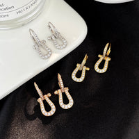 [Aethel jewelry]FORCE 10 FULL DIAMOND DROP EARRINGS MEDIUM MODEL