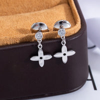 [Aethel jewelry]VIDYLLE SILVER DIAMOND MINI DROP EARRINGS