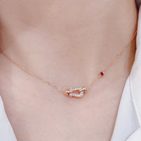 [Aethel jewelry]FORCE 10 DIAMOND PINK GOLD NECKLACE