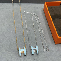 [Aethel jewelry]POP H SKY BLUE NECKLACE