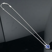 [Aethel jewelry]CLOVER PIETERSITE SILVER LONG NECKLACE