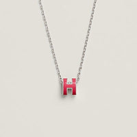 [Aethel jewelry]H NECKLACE PINK