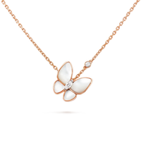 [Aethel jewelry]BUTTERFLY MOP DIAMOND NECKLACE